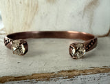 Copper~Simple Etched Bangle Bling