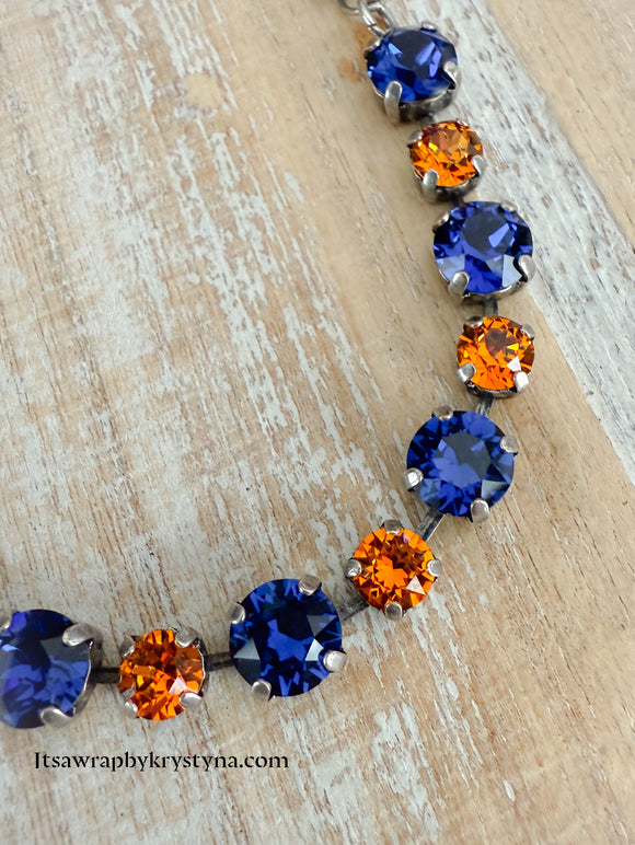 New Dark Sapphire & Orange Mix