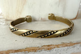 Brass~Simple Etched Bangle Bling