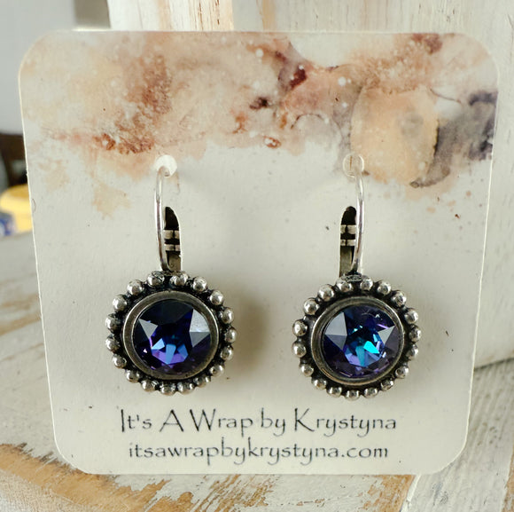 Ball Chain Earring in Heliotrope