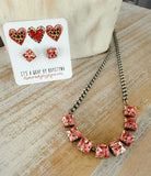 Special~Princess Square Necklace with Studs!