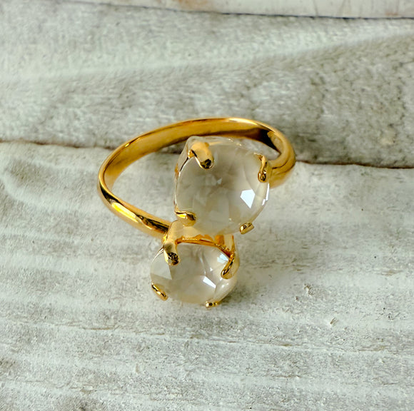 Linen~Twisted Ring Bling
