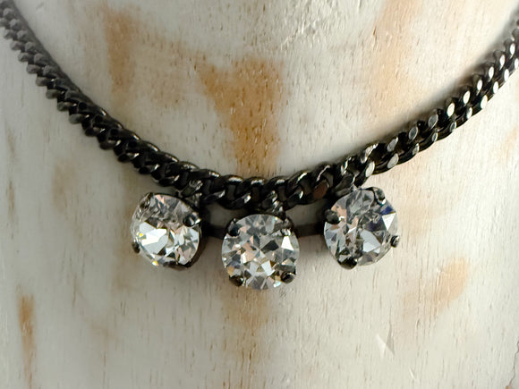 Classic Crystals in Black Setting