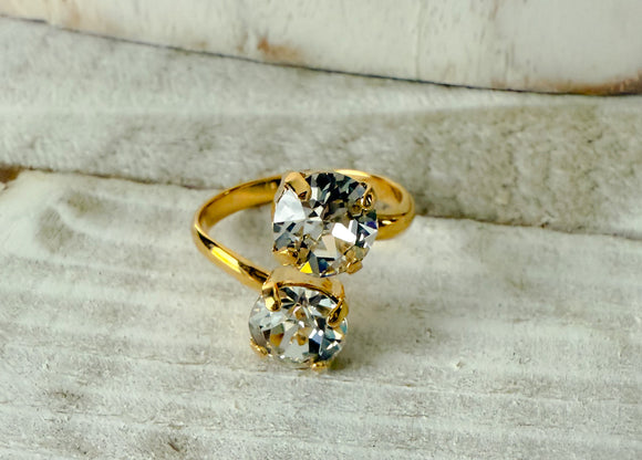 Yellow Gold~Twisted Ring Bling