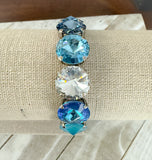Aqua Blues Stretch Bracelet (14mm)