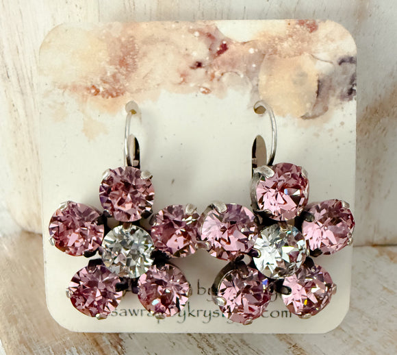 Think Pink Flower Earring