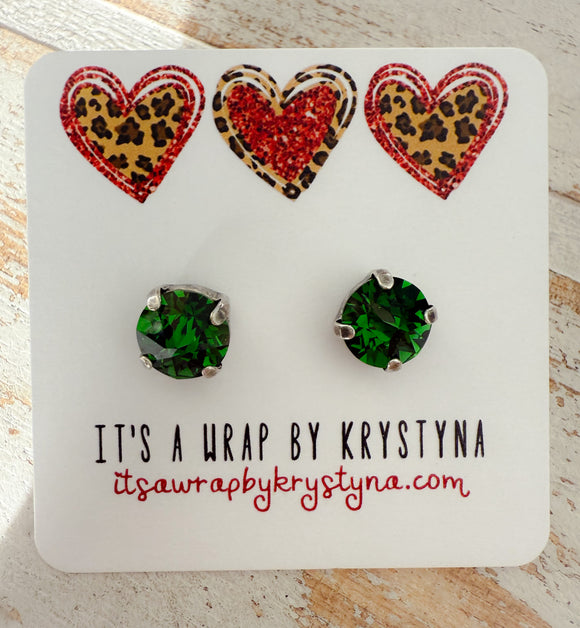 Fern Green Pointed Stud