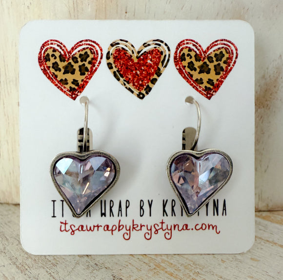 “ Mini” Violet Shimmer Hearts