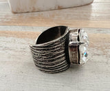 Textured ~ Oval Ring