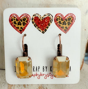 White Opal Golden Shadow Rectangle