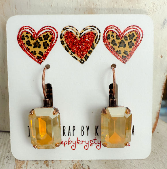 White Opal Golden Shadow Rectangle