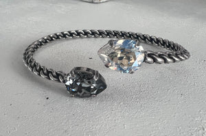 Twisted Duo Pear Bangle